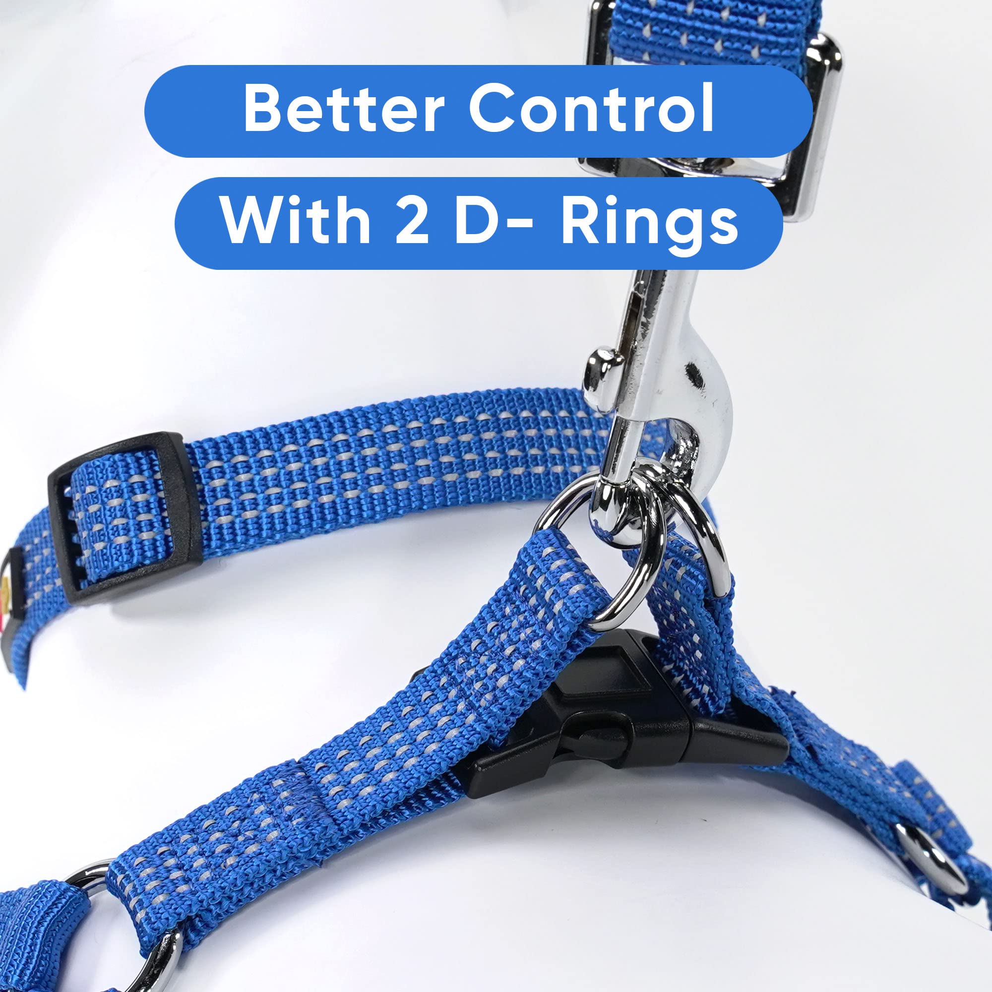 Amazon | Pawtitas Reflective Dog Harness S Blue ポーティタスペット